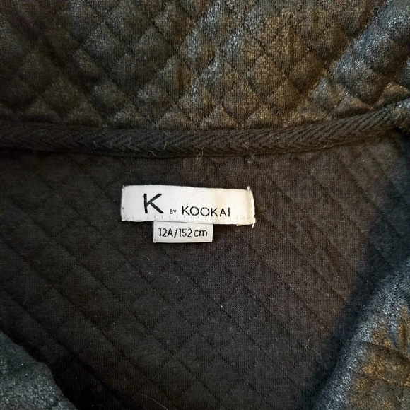 Kookai childrens black quilter biker jacket - Picture 2 of 2